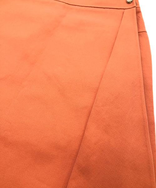 DRAWER（ドゥロワー）DRAWER (ドゥロワー) ダブルフェイスアシンメトリースカート オレンジ サイズ:SIZE 36の古着・服飾アイテム
