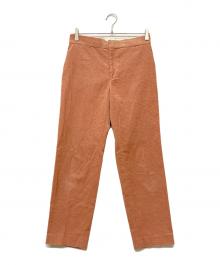 DRAWER（ドゥロワー）の古着「ブロックコーデュロイストレートパンツ」｜ピンク