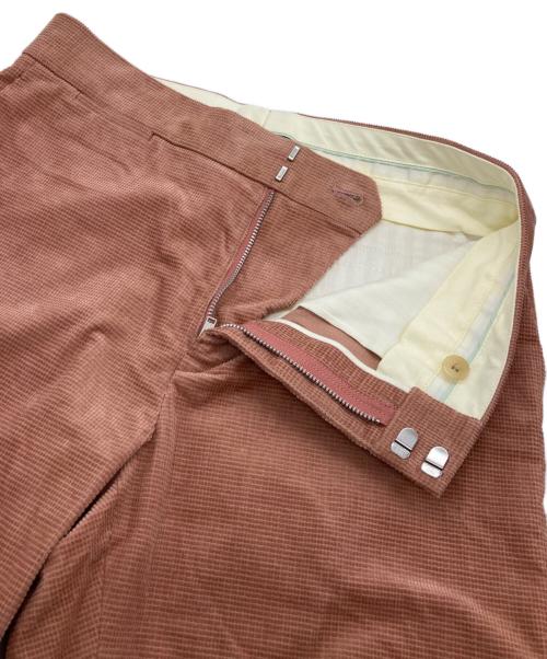 DRAWER（ドゥロワー）DRAWER (ドゥロワー) ブロックコーデュロイストレートパンツ ピンク サイズ:36の古着・服飾アイテム