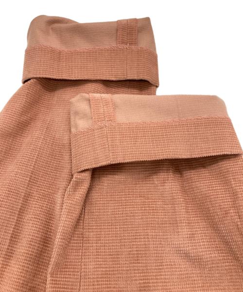 DRAWER（ドゥロワー）DRAWER (ドゥロワー) ブロックコーデュロイストレートパンツ ピンク サイズ:36の古着・服飾アイテム
