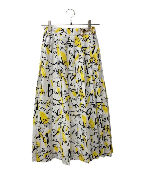 Diagram（ダイアグラム）Diagram (ダイアグラム) レタードコラボプリントスカート ホワイト サイズ:36の古着・服飾アイテム