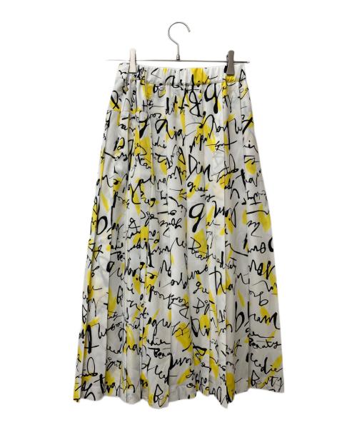 Diagram（ダイアグラム）Diagram (ダイアグラム) レタードコラボプリントスカート ホワイト サイズ:36の古着・服飾アイテム