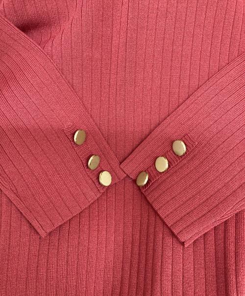 Diagram（ダイアグラム）Diagram (ダイアグラム) スカーフネックニットワンピース ボルドー サイズ:36の古着・服飾アイテム