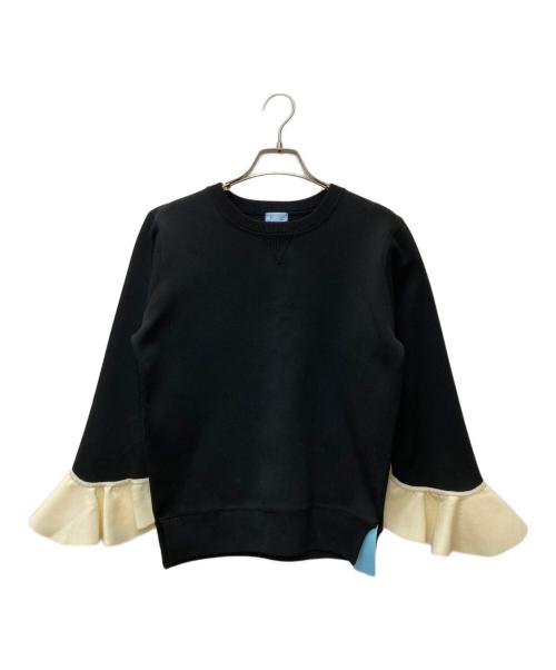 KUMIKYOKU（クミキョク）KUMIKYOKU (クミキョク) setsuko sagittaire (セツコセジテール) スウェットライクニット　7012210 ブラック×ホワイト サイズ:Freeの古着・服飾アイテム