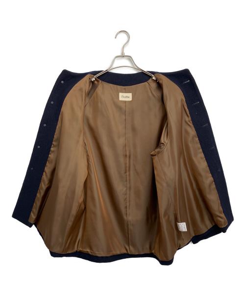 NUME（ヌメ）nume (ヌメ) ウールパイルジャガードラグランブルゾン ネイビー サイズ:3の古着・服飾アイテム