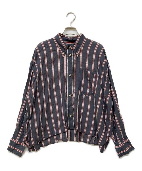 ISABEL MARANT ETOILE（イザベルマランエトワール）ISABEL MARANT ETOILE (イザベルマランエトワール) ストライプシャツ グレー サイズ:34の古着・服飾アイテム