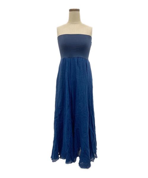 AK+1（エーケーワン）AK+1 (エーケーワン) リネン マキシスカート ネイビー サイズ:-の古着・服飾アイテム