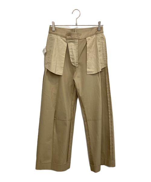 MUSE de Deuxieme Classe（ミューズ ドゥーズィエム クラス）MUSE de Deuxieme Classe (ミューズ ドゥーズィエム クラス) TUCK CHINO ワイドパンツ ベージュ サイズ:SIZE 38の古着・服飾アイテム