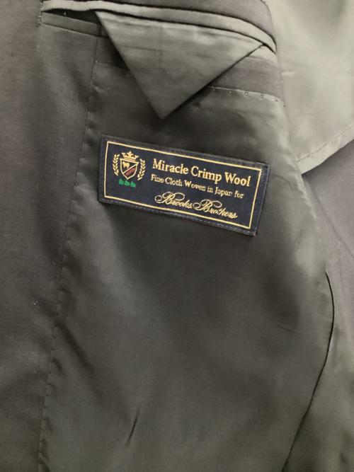 BROOKS BROTHERS（ブルックスブラザーズ）BROOKS BROTHERS (ブルックスブラザーズ) ミラクルクリンプウール 段返り3釦ブレザー ブラック サイズ:40SHTの古着・服飾アイテム