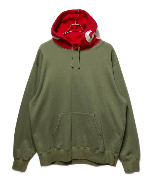 SUPREME（シュプリーム）SUPREME (シュプリーム) Contrast Hooded Sweatshirt オリーブ サイズ:XLの古着・服飾アイテム
