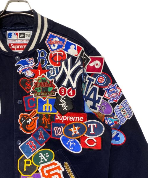 SUPREME（シュプリーム）SUPREME (シュプリーム) New Era (ニューエラ) MLB (エムエルビー) MLB Varsity Jacket ネイビー サイズ:Mの古着・服飾アイテム
