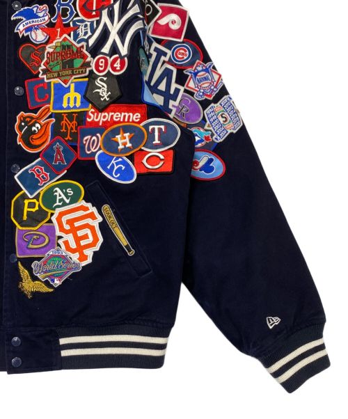 SUPREME（シュプリーム）SUPREME (シュプリーム) New Era (ニューエラ) MLB (エムエルビー) MLB Varsity Jacket ネイビー サイズ:Mの古着・服飾アイテム