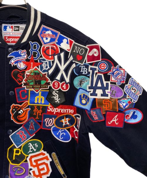 SUPREME（シュプリーム）SUPREME (シュプリーム) New Era (ニューエラ) MLB (エムエルビー) MLB Varsity Jacket ネイビー サイズ:Mの古着・服飾アイテム