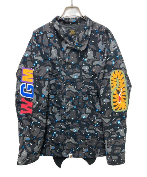 A BATHING APE（ア ベイシング エイプ）A BATHING APE (ア ベイシング エイプ) SPACE CAMO SHARK M-65 ブラック サイズ:Sの古着・服飾アイテム