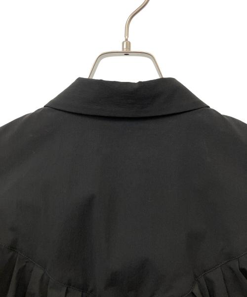 ADORE（アドーア）ADORE (アドーア) コットンナイロンギャザーケープシャツドレス ブラック サイズ:38の古着・服飾アイテム