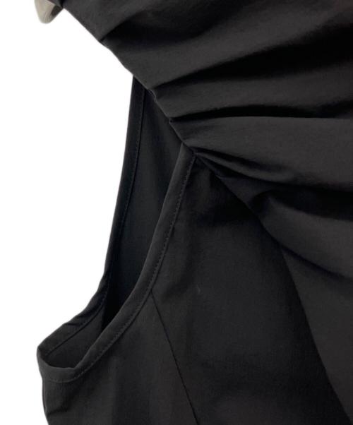 ADORE（アドーア）ADORE (アドーア) コットンナイロンギャザーケープシャツドレス ブラック サイズ:38の古着・服飾アイテム