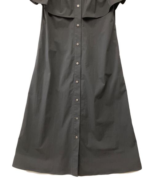 ADORE（アドーア）ADORE (アドーア) コットンナイロンギャザーケープシャツドレス ブラック サイズ:38の古着・服飾アイテム