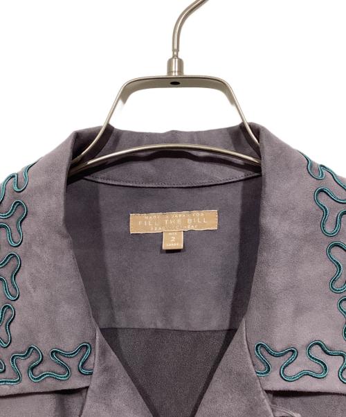 FILL THE BILL（フィルザビル）FILL THE BILL (フィルザビル) 開襟シャツ グレー サイズ:2の古着・服飾アイテム