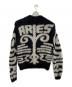 ARIES (アリーズ) 総柄ニット ホワイト×ブラック サイズ:M：7000円