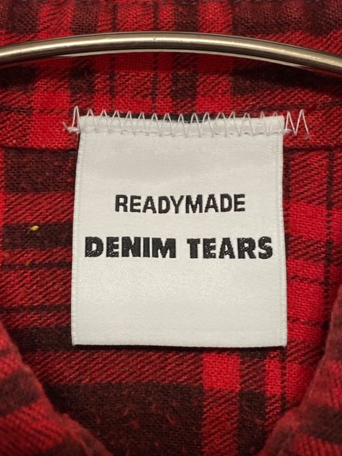 READYMADE（レディメイド）READYMADE (レディメイド) Denim Tears (デニムティアーズ) CHECK LS SHIRTS レッド サイズ:1の古着・服飾アイテム