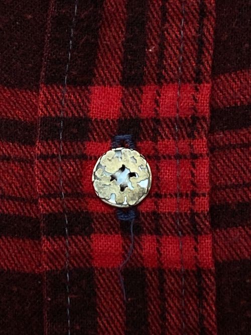READYMADE（レディメイド）READYMADE (レディメイド) Denim Tears (デニムティアーズ) CHECK LS SHIRTS レッド サイズ:1の古着・服飾アイテム