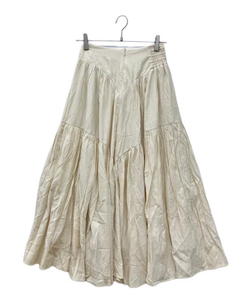 HER LIP TO（ハーリップトゥ）HER LIP TO (ハーリップトゥ) High-Waist Tiered Long Skirt ベージュ サイズ:Ｓの古着・服飾アイテム