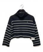HER LIP TOハーリップトゥ）の古着「Striped Turtleneck Knit Pullover」｜ブラック