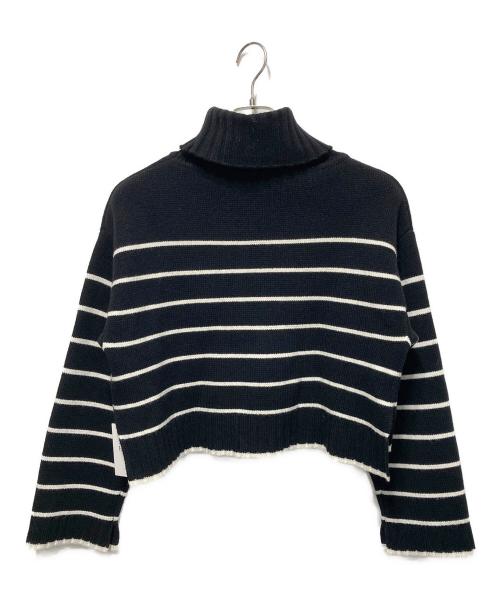 HER LIP TO（ハーリップトゥ）HER LIP TO (ハーリップトゥ) Striped Turtleneck Knit Pullover ブラック サイズ:freeの古着・服飾アイテム