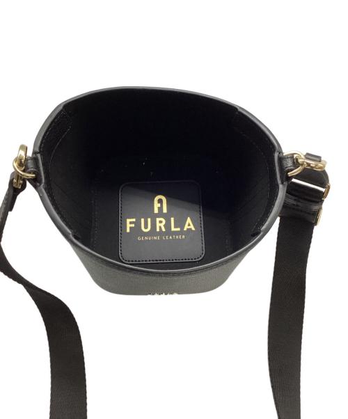 FURLA（フルラ）FURLA (フルラ) バケット巾着ショルダーバッグ ブラックの古着・服飾アイテム