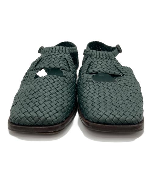 HEREU（ヘリュー）HEREU (ヘリュー) Serra woven-leather sandals グリーン サイズ:37の古着・服飾アイテム
