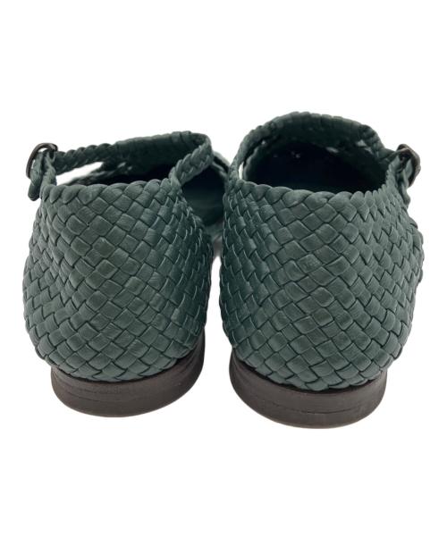 HEREU（ヘリュー）HEREU (ヘリュー) Serra woven-leather sandals グリーン サイズ:37の古着・服飾アイテム
