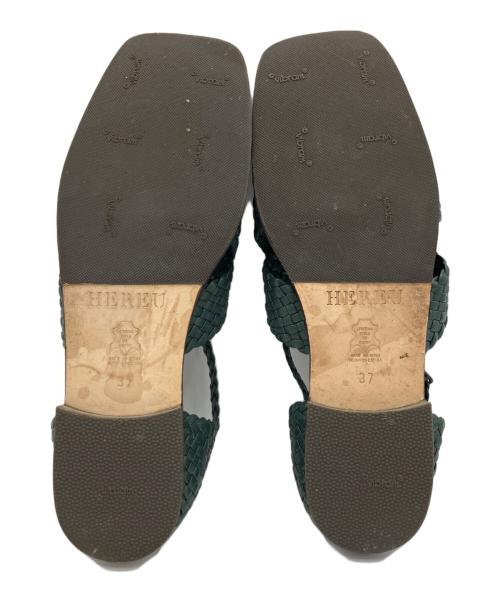 HEREU（ヘリュー）HEREU (ヘリュー) Serra woven-leather sandals グリーン サイズ:37の古着・服飾アイテム