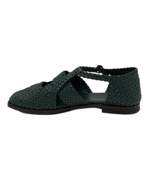 HEREU（ヘリュー）HEREU (ヘリュー) Serra woven-leather sandals グリーン サイズ:37の古着・服飾アイテム