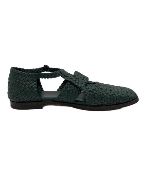 HEREU（ヘリュー）HEREU (ヘリュー) Serra woven-leather sandals グリーン サイズ:37の古着・服飾アイテム