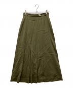 MURRALミューラル）の古着「アシンメトリープリーツスカート」｜カーキ