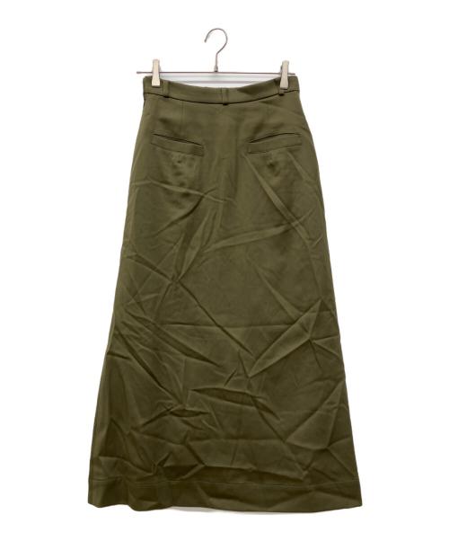 MURRAL（ミューラル）MURRAL (ミューラル) アシンメトリープリーツスカート カーキ サイズ:38の古着・服飾アイテム
