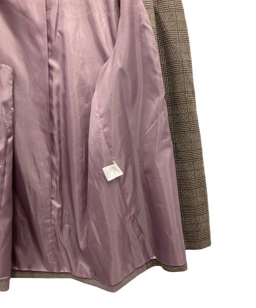 darich（ダーリッチ）darich (ダーリッチ) チェックドッキングジャケット ブラウン サイズ:FREEの古着・服飾アイテム