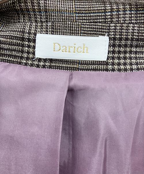 darich（ダーリッチ）darich (ダーリッチ) チェックドッキングジャケット ブラウン サイズ:FREEの古着・服飾アイテム