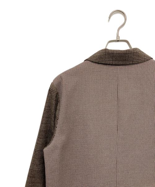 darich（ダーリッチ）darich (ダーリッチ) チェックドッキングジャケット ブラウン サイズ:FREEの古着・服飾アイテム