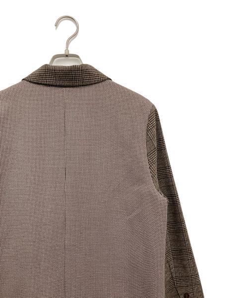 darich（ダーリッチ）darich (ダーリッチ) チェックドッキングジャケット ブラウン サイズ:FREEの古着・服飾アイテム