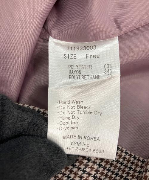 darich（ダーリッチ）darich (ダーリッチ) チェックドッキングジャケット ブラウン サイズ:FREEの古着・服飾アイテム