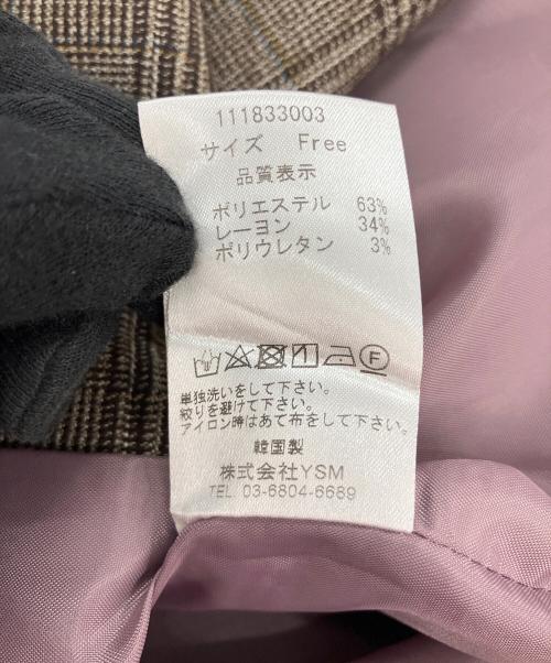 darich（ダーリッチ）darich (ダーリッチ) チェックドッキングジャケット ブラウン サイズ:FREEの古着・服飾アイテム