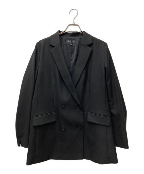 INDIVI（インディヴィ）INDIVI (インディヴィ) ダブルテーラードジャケット ブラック サイズ:38の古着・服飾アイテム