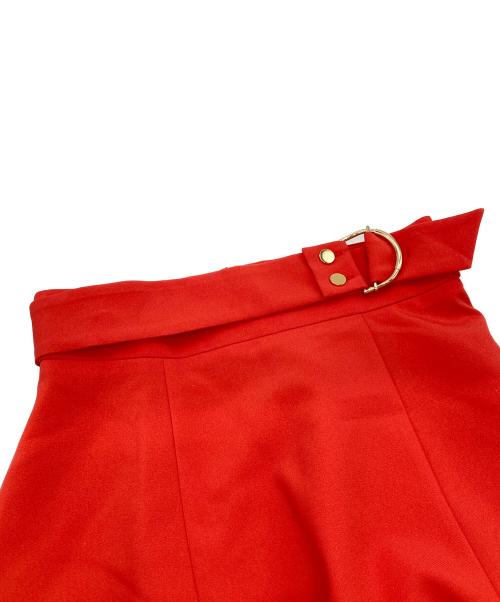 ANAYI（アナイ）ANAYI (アナイ) ソフトオックスベルトデザイン スカート レッド サイズ:36の古着・服飾アイテム