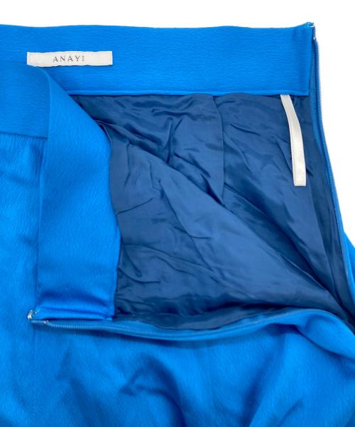 ANAYI（アナイ）ANAYI (アナイ) ハンマーサテンマチスカート ブルー サイズ:36の古着・服飾アイテム