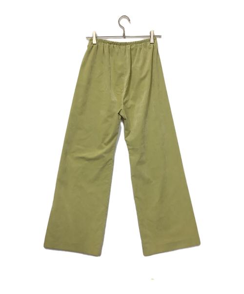 qualite（カリテ）qualite (カリテ) シャンブレーベルベットレギンスパンツ ライム サイズ:38 未使用品の古着・服飾アイテム