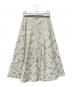 ANAYI (アナイ) リネンライクフラワープリントフレア スカート ベージュ サイズ:38：10000円