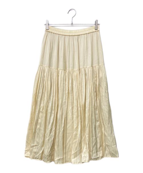 ANAYI（アナイ）ANAYI (アナイ) カッセンライトサテンティアード スカート イエロー サイズ:38の古着・服飾アイテム