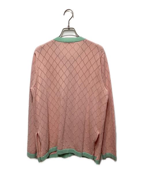 ANAYI（アナイ）ANAYI (アナイ) プレイドパターンバイカラー カーディガン ピンク サイズ:38の古着・服飾アイテム