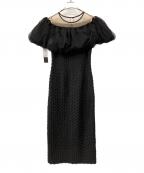 LAGUNA MOONラグナムーン）の古着「LADYシアーボレロレイヤードワンピース」｜ブラック